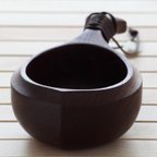 作品木のマグカップ　ククサ　KUKSA 20　ウォールナット材　キャンプ　アウトドア