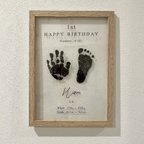 作品誕生日 1歳 手形 足形 クリアフレーム クリアポスター フォトフレーム