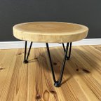 作品ケヤキ　欅　輪切り　一枚板　ローテーブル　サイドテーブル　ちゃぶ台  テーブル