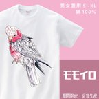 作品モモイロインコTシャツ【受注生産】