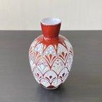 作品pattern vase　赤花波