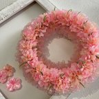 作品サクラのリース　(Cherry blossom wreath)