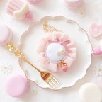 作品【再販多数♡】いちごのお名前ロゼット🍓La fraise (ラ フレーズ) 🍓 お名前 お名前キーホルダー シフォン シフォンロゼット 入園  卒園入学 卒業 推し活 推し うちの子