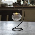 作品アイアンとガラスのキャンドルスタンド　ホルダー　ランプ