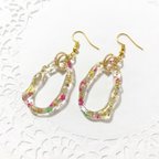 作品カラフル お花 💐 レジンピアス❤︎【イヤリング変更無料！✨】