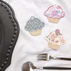 作品カップケーキワッペン 【リバティ】