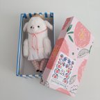 作品【ピーナッツタイプのうさぎ🥜】小箱の小さなお人形 