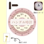 作品ハングル学習用時計ポスター(針有り)