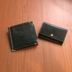 作品【国産本革】マネークリップの財布と薄型コインケース　セット　