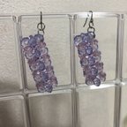 作品梅雨の紫陽花ピアス