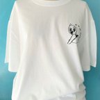 作品2枚以上購入で30%OFF！【コットン　オリジナル　プリント　Tシャツ ＜HEART DOG（ハート　犬）＞】