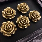 作品5個セット★薔薇カボション