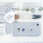 作品note viola re 植物標本 のような 押し花 スマホケース iPhone *。 date