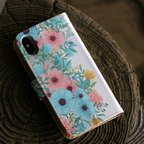 作品iPhone5/5s/SE/6/7/8/X/XS/6Plus/7Plus/8Plus 手帳型ケース/フラワーデザイン*ポピー