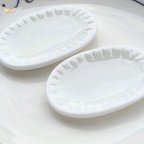 作品6個 約40㎜ ミニチュア お皿　大皿　楕円　樹脂製　フェイクフード