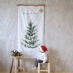 作品T010 【 Christmas Tree Tapestry Type-A Big 】 クリスマスタペストリー クリスマスツリー 飾り付け 縦向き 大きめ