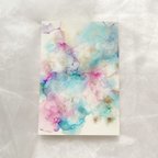 作品【新作】～hortensia couleur sirène(訳:人魚色のアジサイ)～ アルコールインクアート 原画 パネル