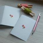 作品【flower】紙刺繍のメッセージカード