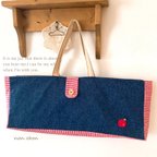 作品【受注製作】鍵盤ハーモニカ　ピアニカ  bag ❇︎ りんご　モチーフ　🍎