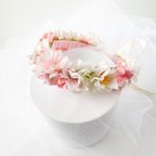 作品Baby・Kids Flower Crown- White × Pink 花冠