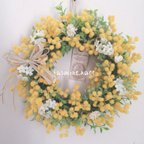 作品春を先取り♪ミモザのwreath〜