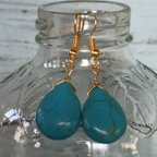 作品再販 turquoise drop's pierce ターコイズ ドロップス ピアス