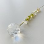 作品水晶とシトリン、ペリドットのミニサンキャッチャー☆20mm☆長さ22cm