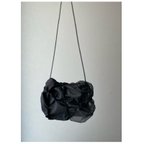 作品Shoulder Bag  black-f  スマホショルダー　