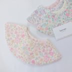 作品【flower bib】フラワービブ　まんまるスタイ  全3色