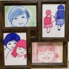 作品似顔絵/アナログ画/L版セット