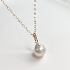 作品あこや真珠のネックレス　9.0mm/40cm 14kgf ホワイト