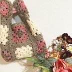 作品【異素材mix】crochetbag🧺🐏