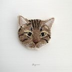 作品【限定1点】猫刺繍のブローチ　Mia