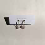 作品Flower earrings (violet)