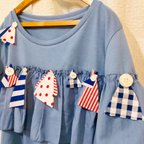 作品【sold out】{be happy}３角フリンジのフリルT