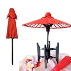 作品飾り傘　CO-022-nk-nu 赤布傘　傘福 和小物　和雑貨　和風　 着物　お祝い　お正月 ひな祭り