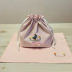 作品【受注生産】♪ウサギ刺繍のお弁当セット♪