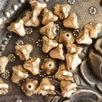 作品【20コセット】#czech beads#チェコビーズ　bellflower6㍉ bronze