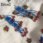 作品flower fringe pierce (blue)