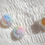 作品＊ほんのり色づく和菓子ピアス＊