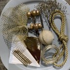 作品[再販]成人式　卒業式　袴　和玉　髪飾り　ブライダル　ゴールドヘアアクセサリー　ヘアアクセサリー　G2