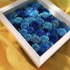 作品ブルーのお花たち