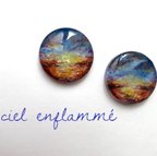 作品ciel enflammé 夕焼け空のピアス