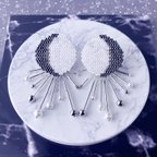 作品moonphase(white)(earrings/pierces)