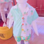 作品パイナップル柄アロハシャツ　kids Alohashirtt