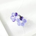 作品【再販】glass florets earrings -pansy-