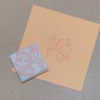 作品ねこはんこ｢ありがと｣