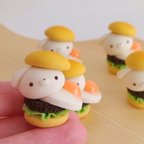 作品❁︎ うさぎのハンバーガー ❁︎ フェイクスイーツ キーホルダー