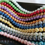 作品【選べる13色】ガラスパール・4mmラウンド(130個)［beads-150~162］