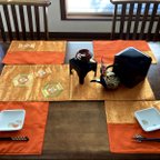 作品【送料無料】リバーシブル・テーブルランナー＆ランチョンマット4枚　Reversible Table Runner & Placemat 2-Way for Christmas and New Year